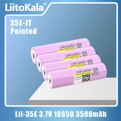 LiitoKala INR18650 35E szpiczasty 100% oryginalny dla 18650 3500mAh 25A rozładowania INR18650 akumulator litowo-jonowy 3.7v akumulator