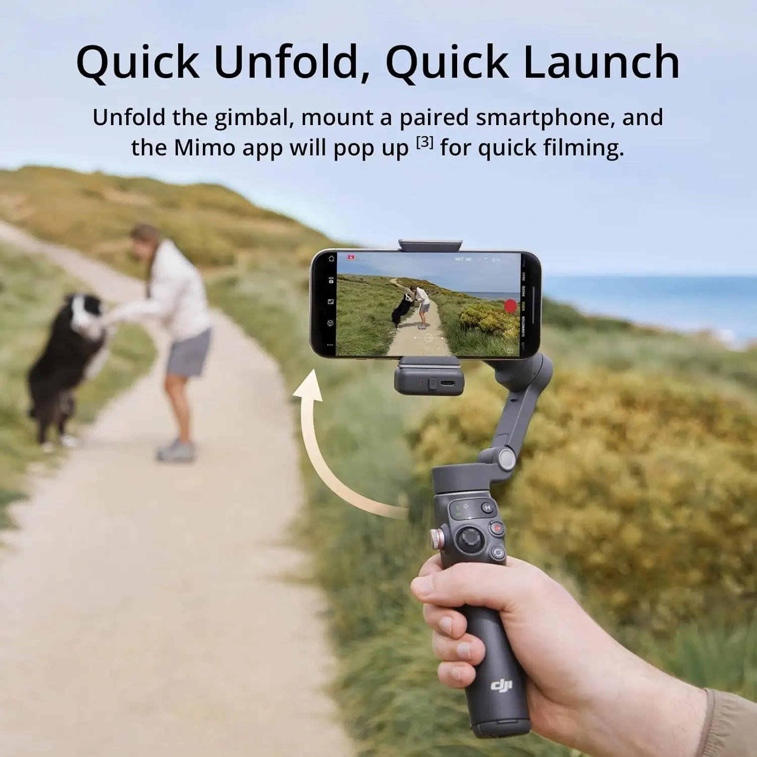DJI-Osmo Mobile 7P تثبيت Gimbal قوي ثلاثي المحاور ، عمر بطارية 10 ساعات ، شحن هاتف ، أصلي ، جديد