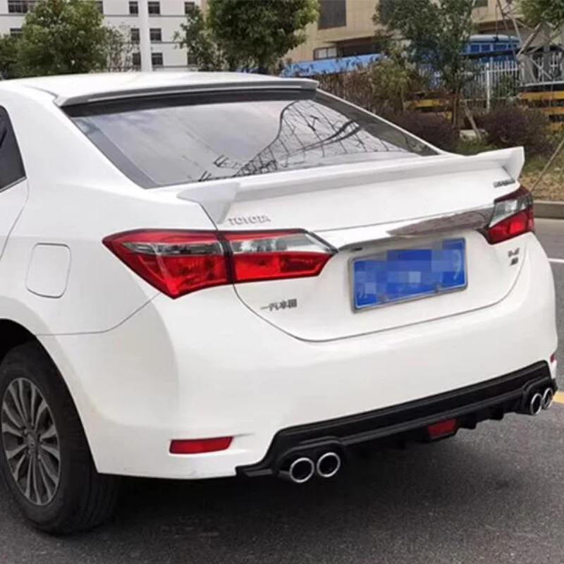 

For Toyota Corolla 2014 -2018 Year Rear Diffuser Bumper Lips Splitter Spoiler Exhaust Tailpipe Body Kit Accessories