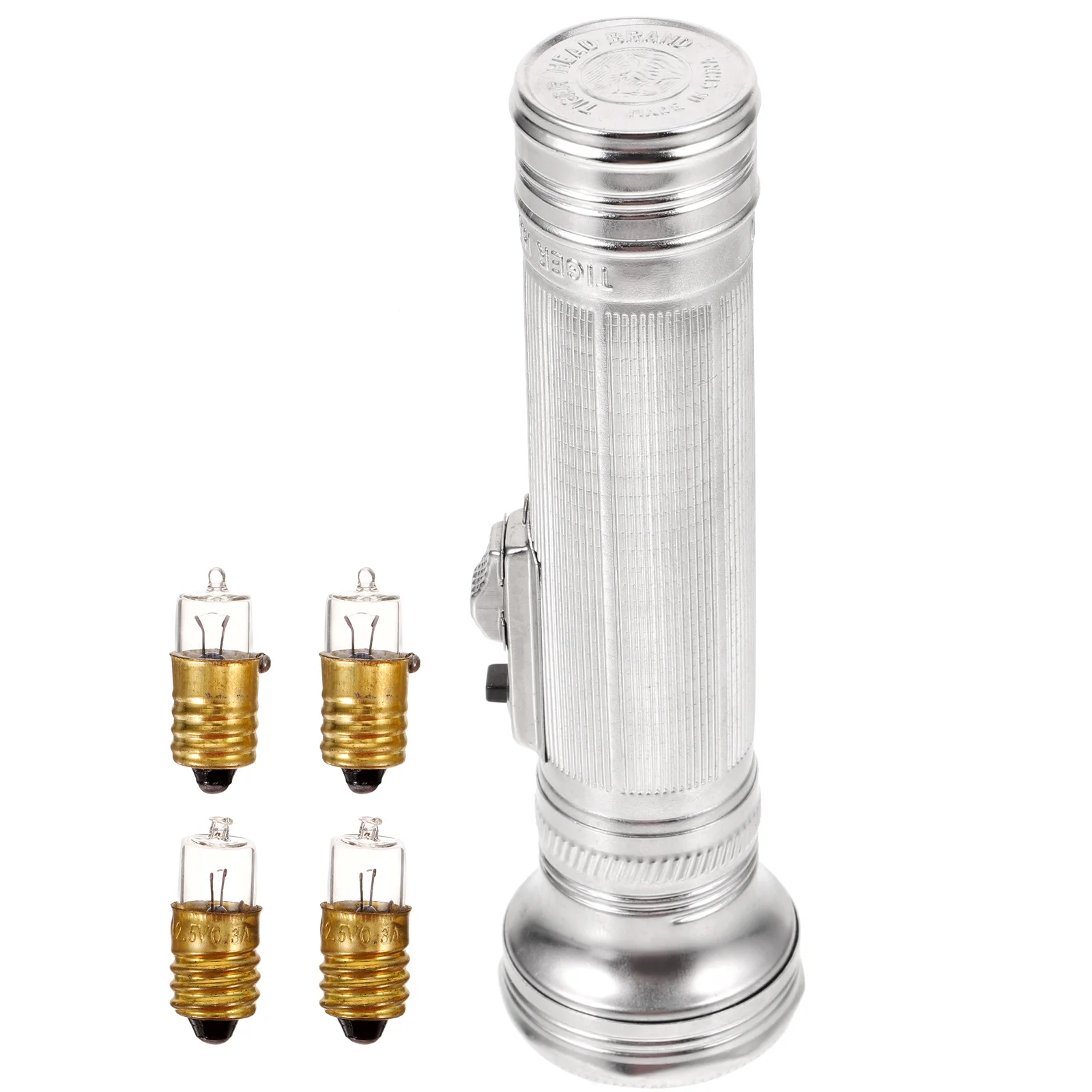 Lampe de poche Vintage à l'ancienne, 2 pièces, petite torche compacte pour Camping en plein air, ampoule LED non