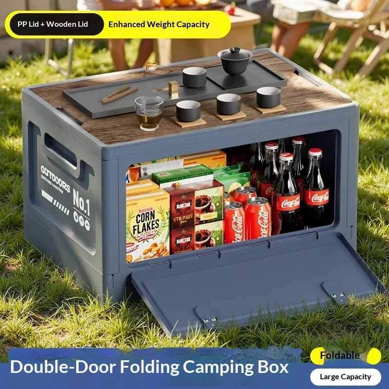 

Сверхпрочный складной контейнер для хранения, портативный органайзер для багажника автомобиля, для кемпинга, дома, общежития, уличного использования