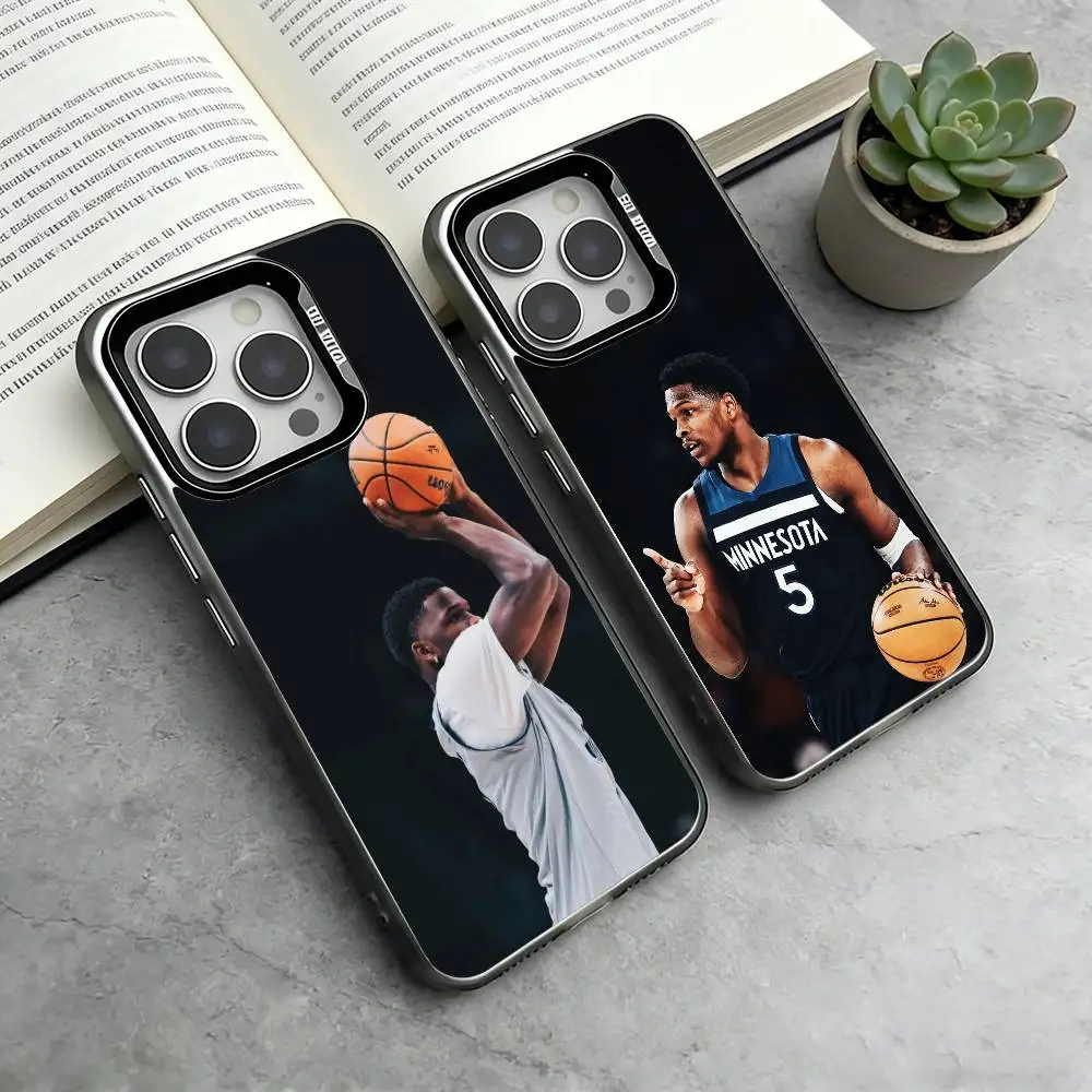 

A-Anthony Edwards Phone Case For iPhone 17,16,15,14,13,12,11 Plus,Pro Max,XS,Colorful Silver Black Cover