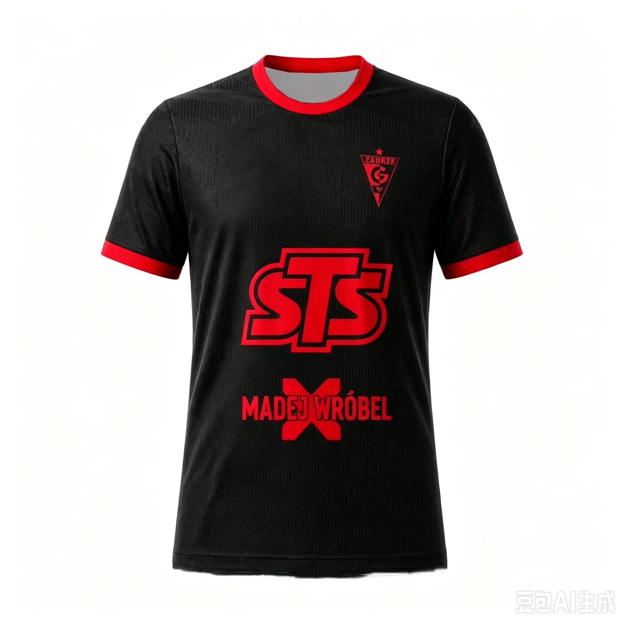 27_26 Neuheiten Górnik Zabrze Polen Trikot Schnelltrocknendes Fußball-T-Shirt 3D-Druck Sport-Fan-Trikot Familien-Set – Detail 5