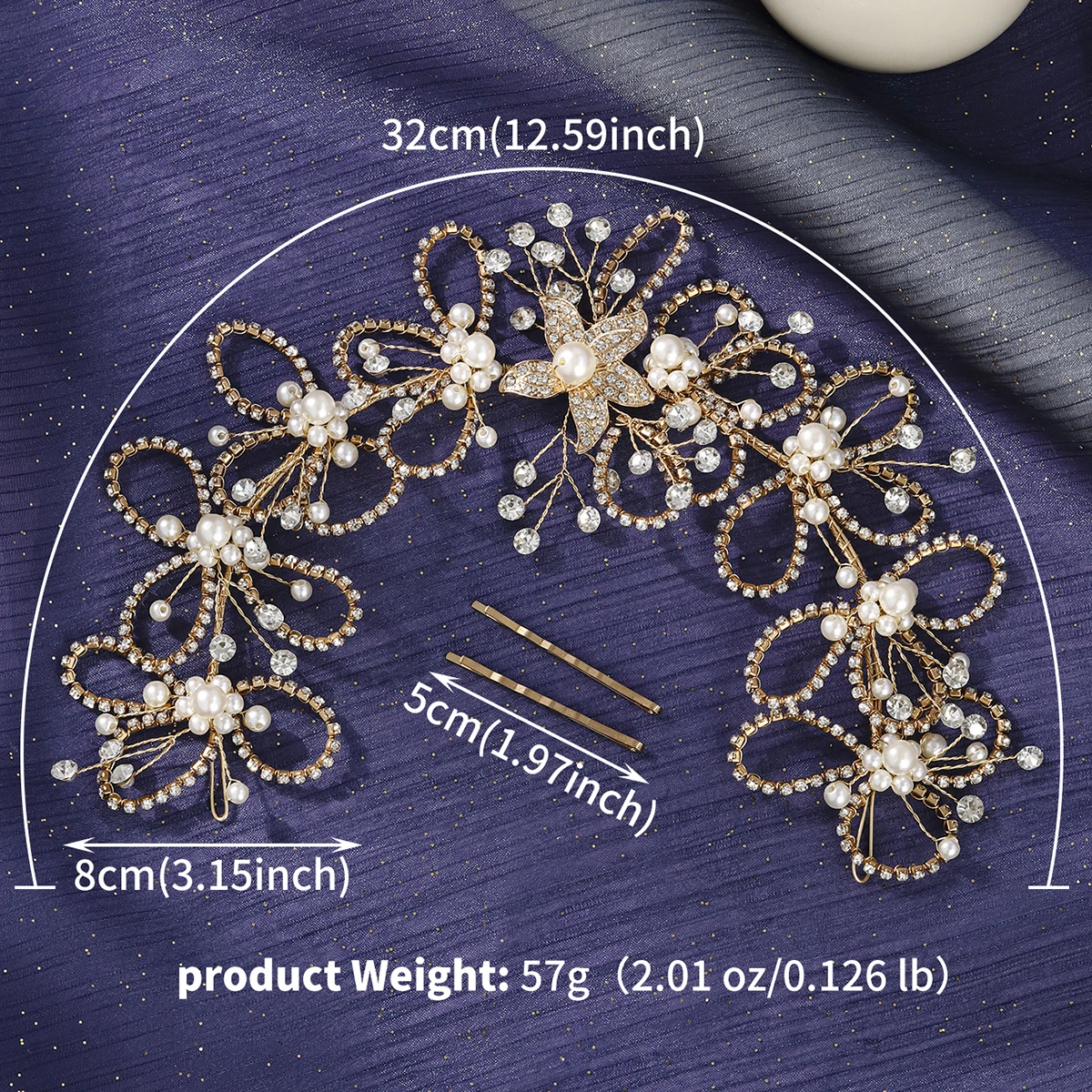 Europejskie i amerykańskie luksusowe perłowe opaski ślubne do włosów, ręcznie robione kryształowe korony z koralikami, świąteczne ozdoby do włosów dla kobiet.