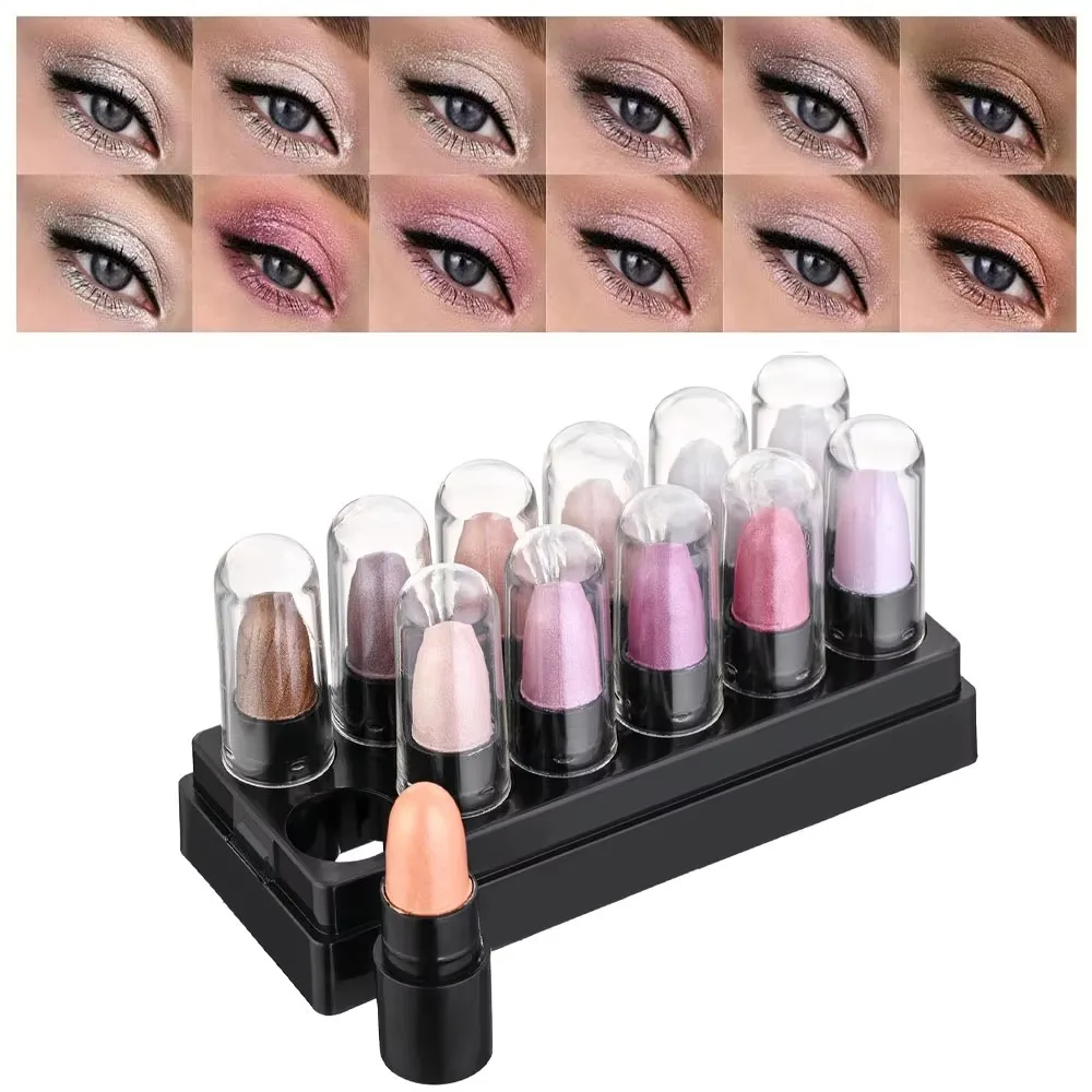 

Eyes Makeup Tool Glitter Pearlescent Eye Shadow Stick Waterproof 24 Color Highlighter Long Lasting Eye Shimmer Summer