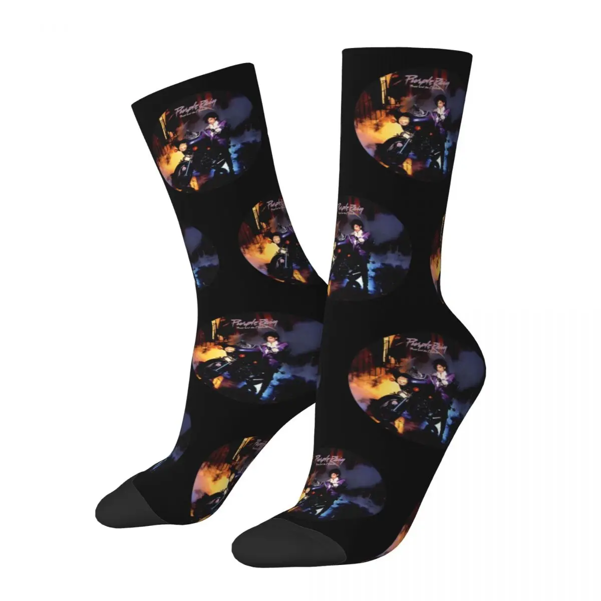 Purple Rain Prince Rock Socks for Women Men Accessories All Seasons Super Soft Crew Socks Sweat Absorbing