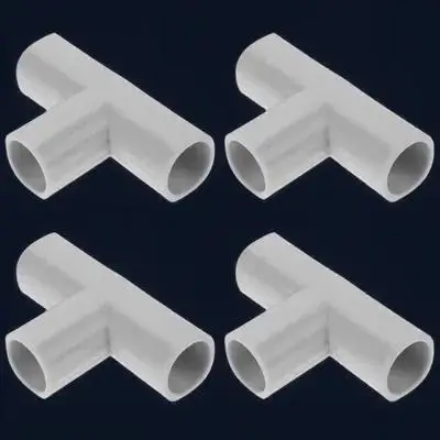

4pcs Greenhouse Fence Accessories PVC Pipe Connectors 90 Degree Corner 3-Way Elbow DIY Durable Steel Adjustable Safety Barrier