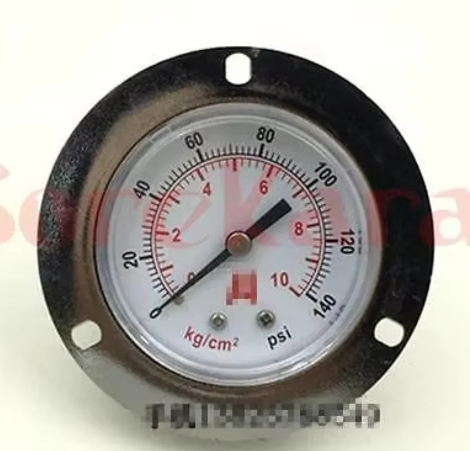 Silbrig Weiß 0-140 PSI Air Manometer 50mm Gesicht Axial Montieren Mit Rand G1/4" pneumatische Teile – Detail 1