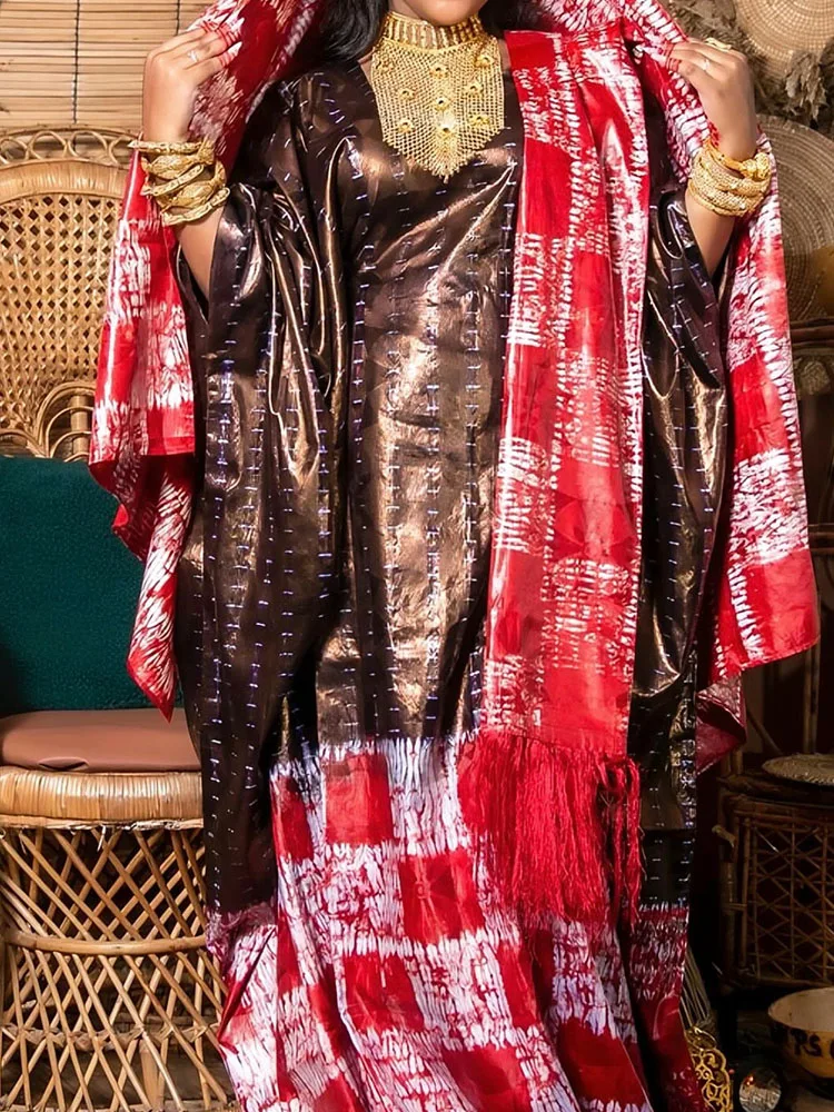 

Elegant African-style printed gowns, classic traditional dresses, suitable for weddings and celebrations throughout the year.