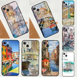 Travel italy Street Venice Case For iPhone 11 12 13 14 15 16 Pro Max Mini Phone Cover For iPhone XR X XS Max Plus Coque