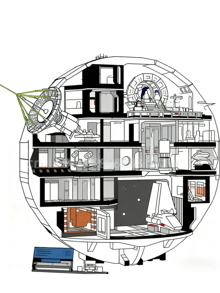 

9023PCS new product new show the biggest star great ultimate building block adult gift Christmas gift