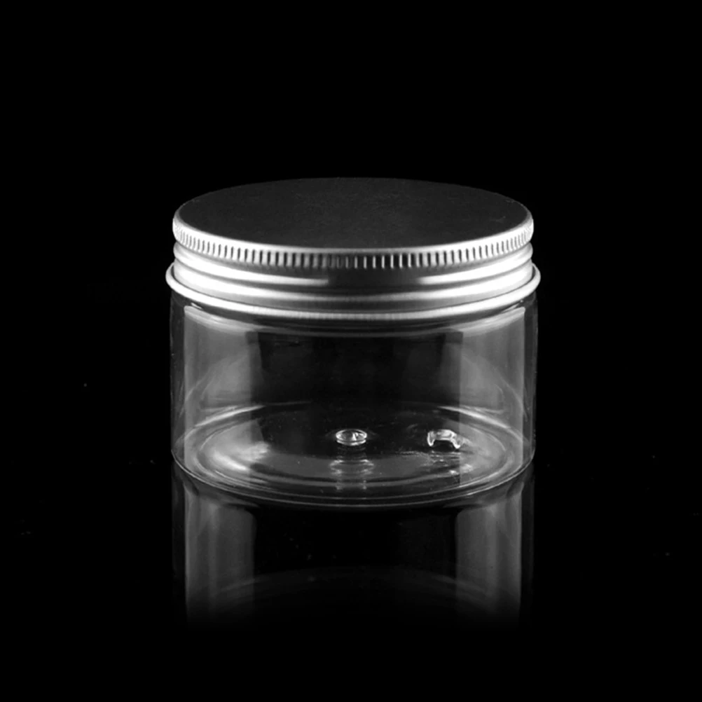 

7.1X7.1X6.2Cm Transparent Pet Plastic Cream Jar Lotion Bottle Leakproof Empty Makeup Container Travel Size Skincare Storage