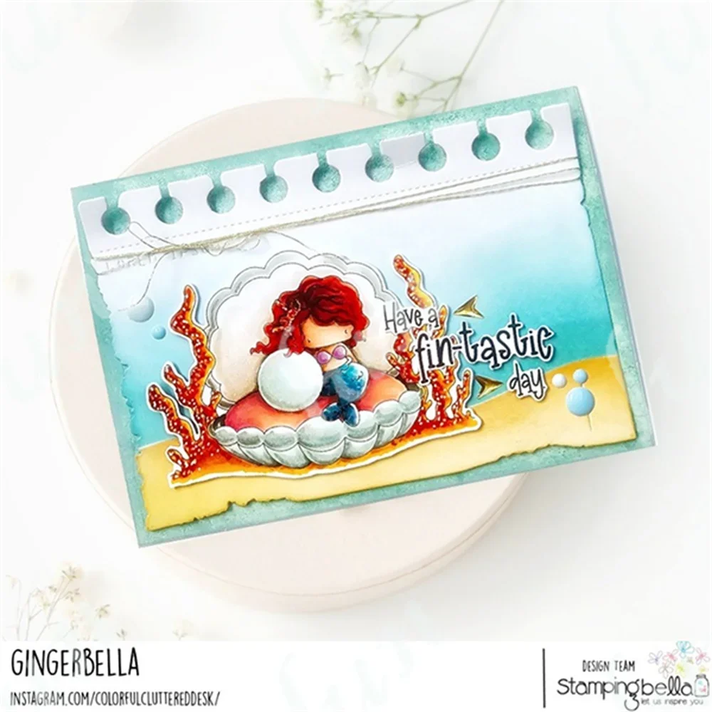 Sirene e polpo amici timbri in silicone scrapbooking nuovo album fotografico carta fai da te goffratura trasparente forniture artigianali 2024