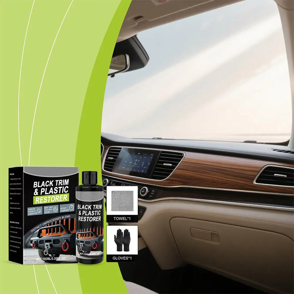 مرمم الكسوة السوداء للمركبات معطف مرمم الحواف السوداء التلقائي 100 مل يدوم أكثر من 6 أشهر إخفاء الخدوش Scu F6L0 #4