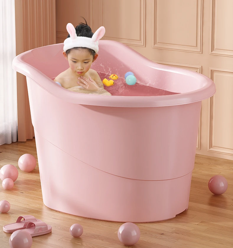 Children\'s Bath Bucket, Baby Swimming Bucket, Bath Bucket, Children Can Sit in Household Thickened Large Bathtub