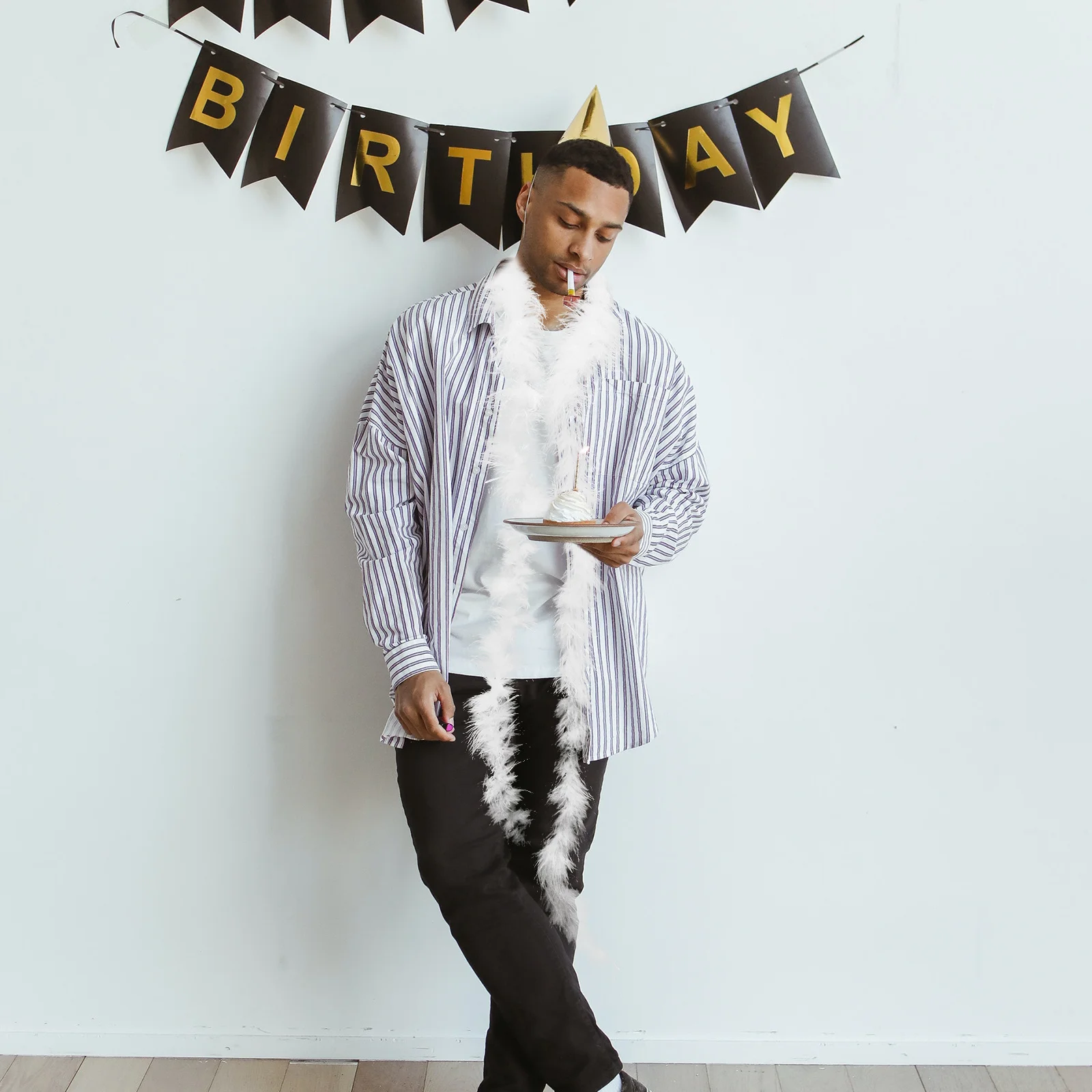 

2Pcs Turkey Plumes Boa Ornament for Cosplay Festive Outfit Home Supplies Wedding Party Decoration,plumes Boas