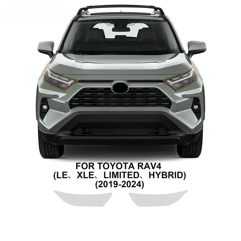 PFCC حماية الطلاء مسبق القطع فيلم واضح لتويوتا RAV4 الهجين XA50 2019-2024 المصباح الأمامي الرؤية الخلفية PPF بولي TPU شفافة