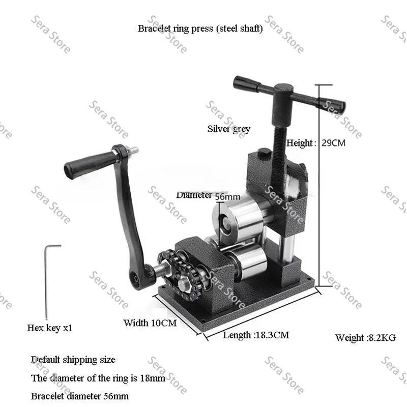 Ring Bracelet Rolling Machine Manual Hand Crank Rings Bender Point Flattening Roll Round Bending Gold Jewelry Tools
