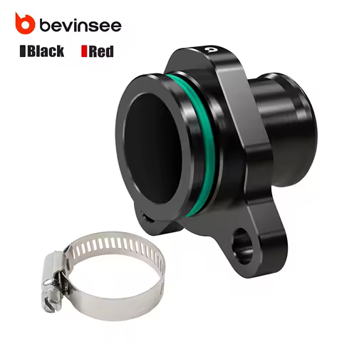 BEVINSEE Aluminum Coolant Port Flange Fitting for BMW E90 E91 E92 E93 323i 325i 328i 330i 335i F30 F31 F34 320i 328i 335i N52