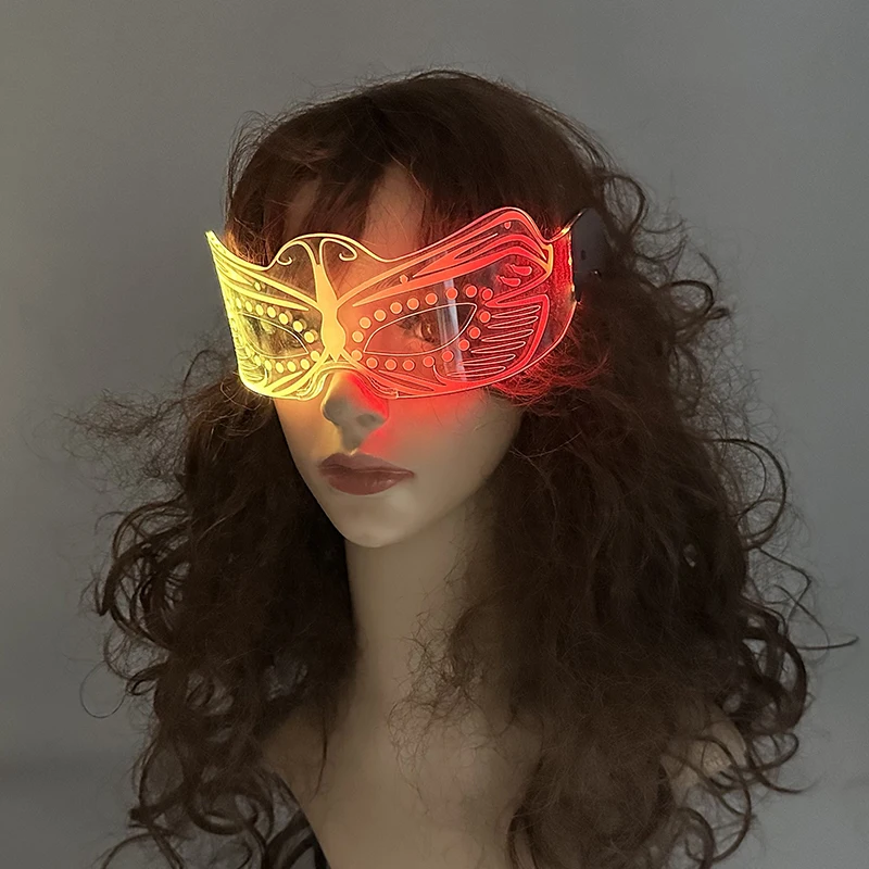 1 pc Colorful Eyewear Girls Women Decor Night Glasses Attractive Neon Light Flashing In The Dark Night