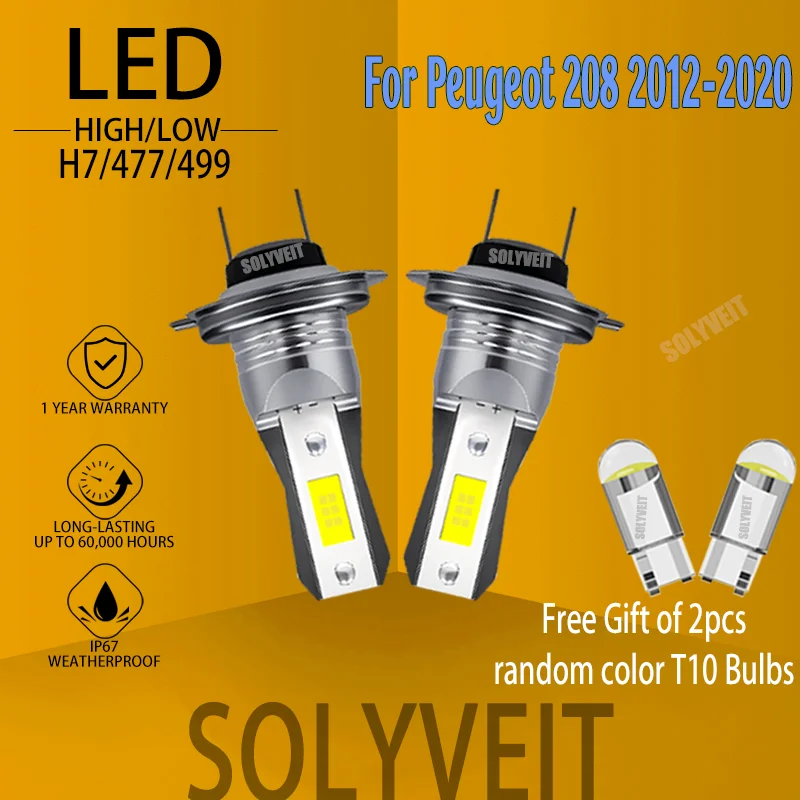 

A trustworthy 6000K white for your vehicle LED High Low Beam H7/499 For Peugeot 208 2012 2013 2014 2015 2016 2017 2018 2019 2020