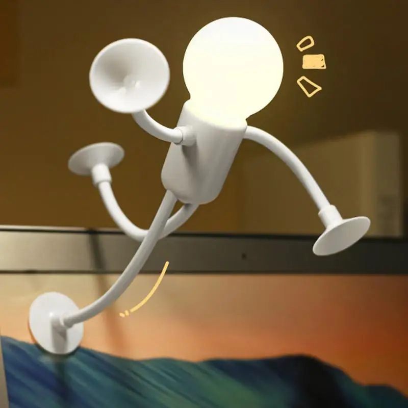 Veilleuse de dessin animé extensible avec ventouse, lampe de chevet amusante, salle d'étude, chambre à coucher, britannique