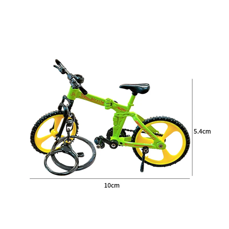 Portachiavi modello bici pieghevole Portachiavi in plastica Mini dito Pedale da montagna Borsa da bici Portachiavi pendente Giocattolo regalo per bambini Uomini Collezionista