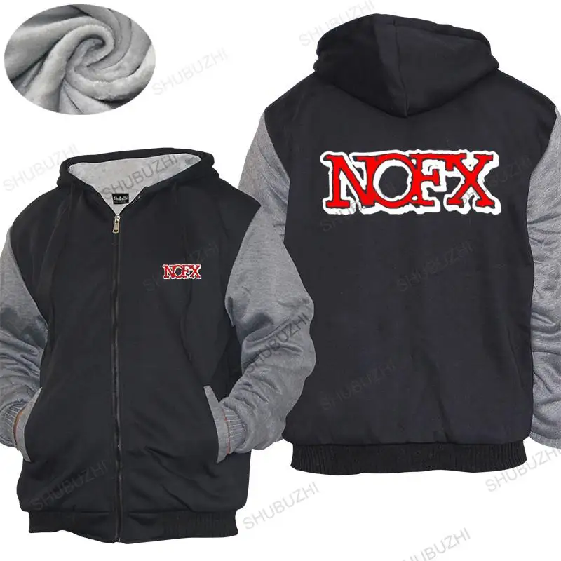 NOFX Rock Band Men's thick hoody Size S - 3XL Hip Hop men cotton fashion warm coat male winter hoodie euro size