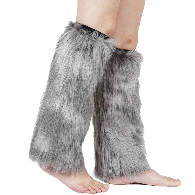 Faux Fur Leg Warmers for Women Girls Winter Warm Leg Warmers Holiday Festival Drop Shipping