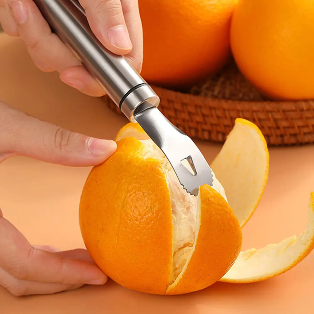 

Orange Peeler Stainless Steel Portable Citrus Cutter Wear-Resistant Fruit Peeling Tool Kitchen Household Use