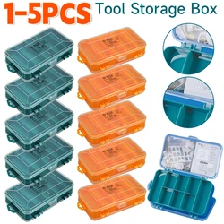 1-5PCS Double-Side Tool Box Plastic Fishing Tackle Storage Box Hardware Organizer Storage Case for Nuts/Bolts/Screws/Nails