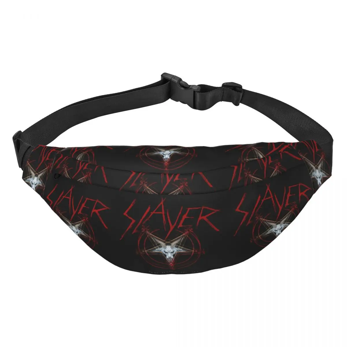 Custom Slayers Heavy Metal Rock Band Fanny Pack Women Men Sling Crossbody Waist Bag for Running Phone Money Pouch