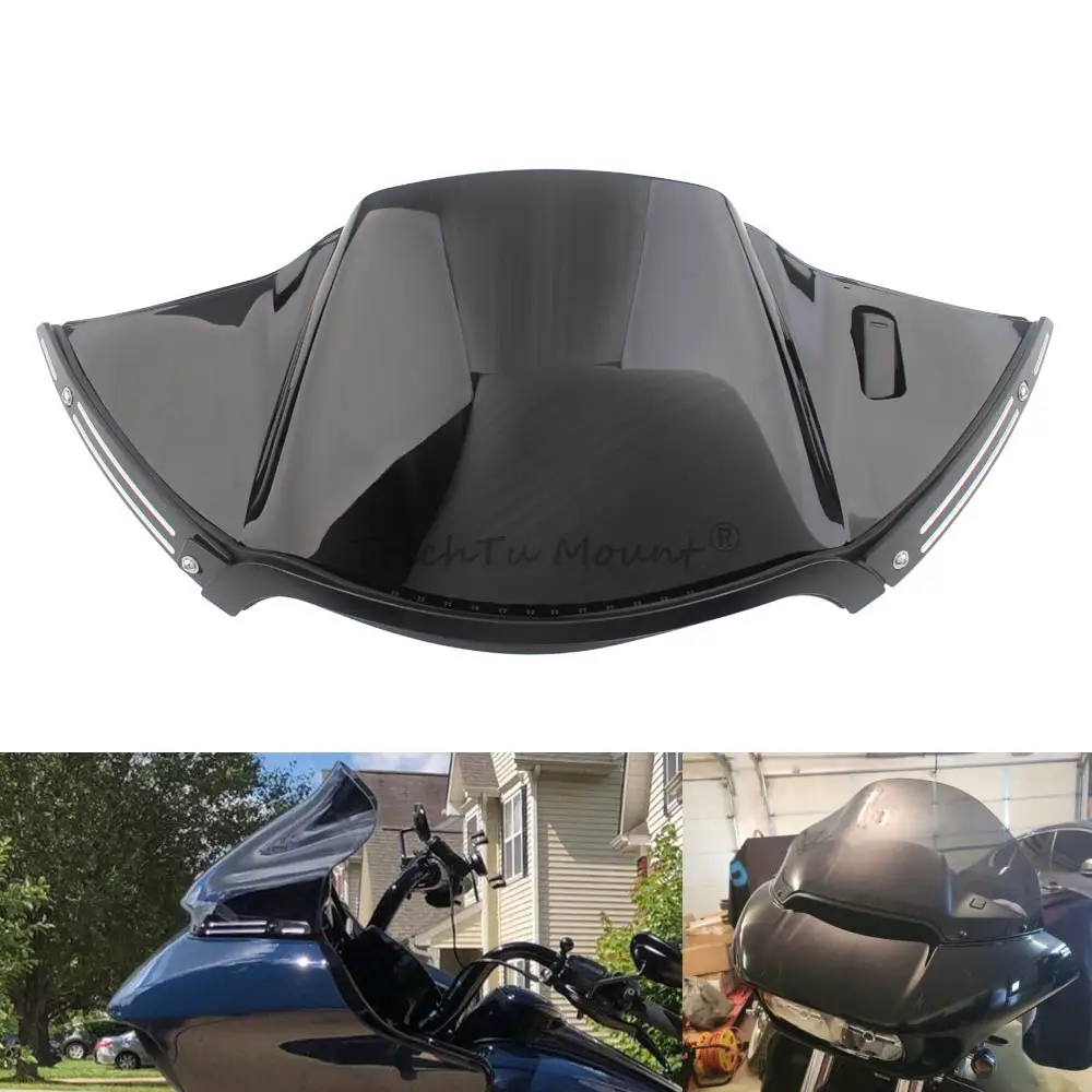 Motorcycle Adjustable Vivid Black Inner Fairing Air Duct Baffle Actuator Assembly For Harley Road Glide FLTRX Ultra CVO 2015-24