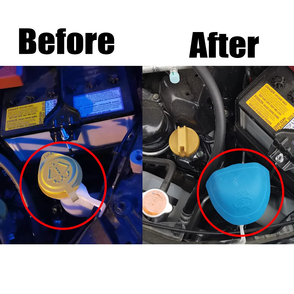 Windshield Wiper Washer Fluid Reservoir Tank Cover Cap For Subaru XV Impreza Legacy WRX STI BRZ Forester Outback view 4