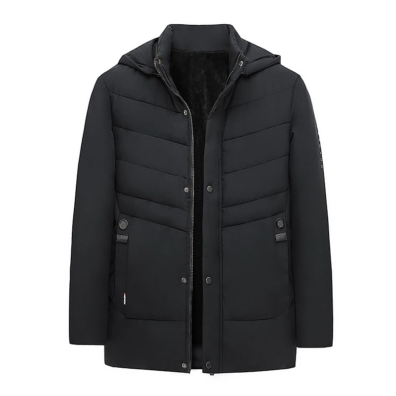 

Men's Windproof Jackets Winter Parka Men Windbreaker Fleece Thick Warm Fur Coats Male Retro Hooded Parkas Streetwear Overcoats