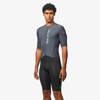 Van/rysel-traje de Ciclismo para hombre, traje de triatlón transpirable de manga corta, traje de velocidad, Maillot, ropa para correr