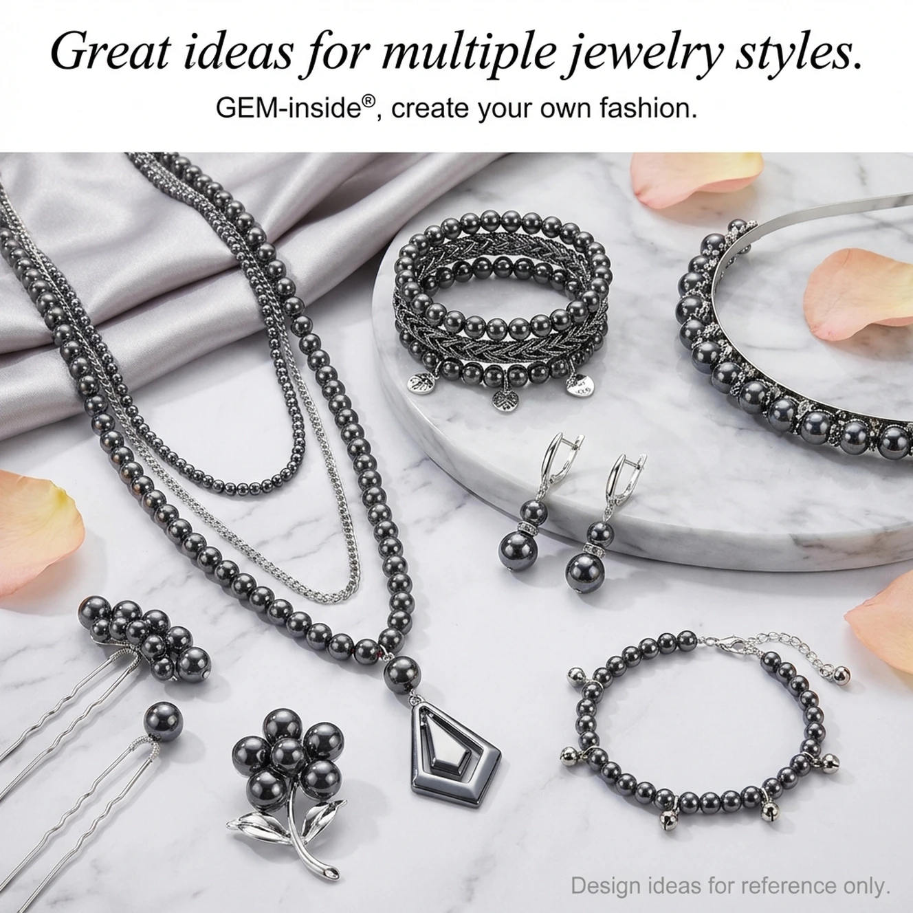 A Grade Round Hematite Beads With Magnetic Natural Stone Beads Magnetite DIY Accessorries Beads For Jewelry Making Strand 15inch