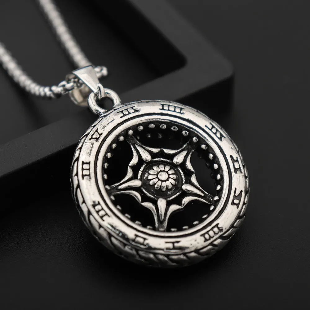 New Fashion Alloy Roman Digital Tire Pendant Necklace Jewelry Accessories