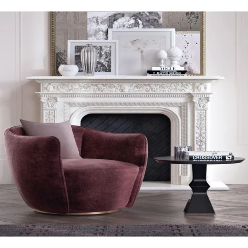 Light luxury single sofa chair, metal tiger chair Nordic lazy chair bedroom living room combination modern simple chair