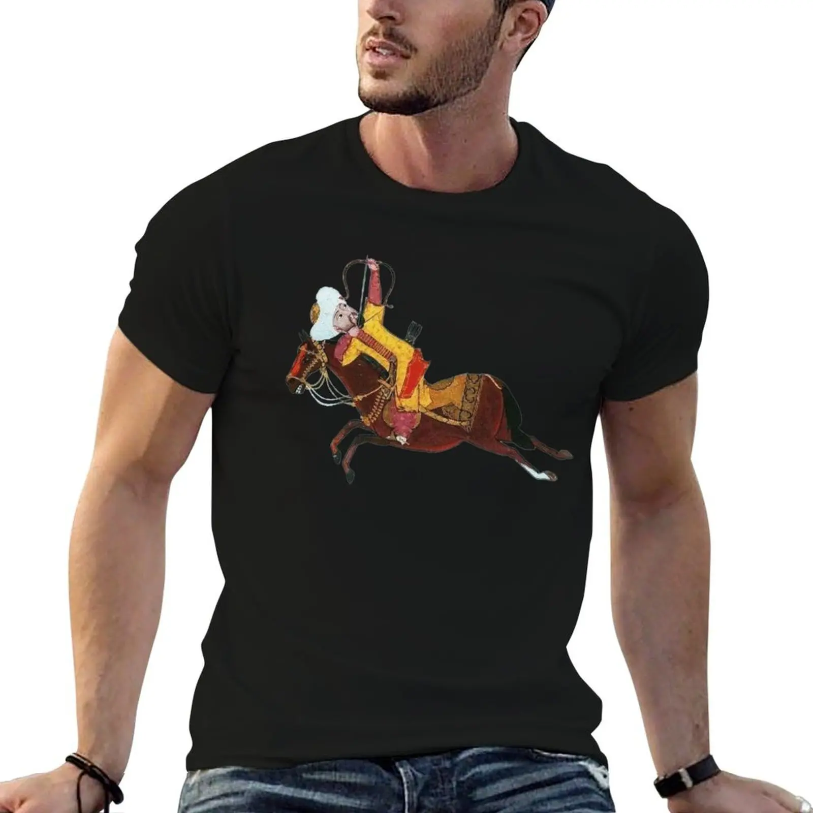 Ottoman Miniature: Horse Archer T-Shirt graphic tee shirt customs Blouse boys animal print Men's t shirts