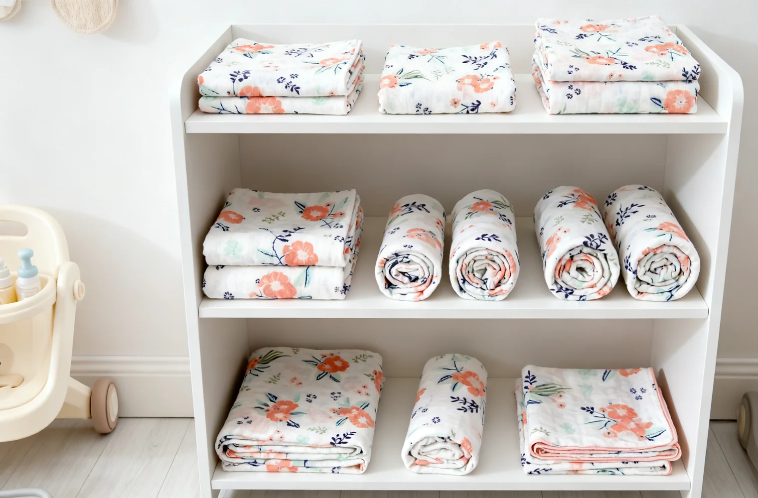 

Flowers And Plants 150x120cm Bamboo Cotton Baby Swaddles Soft Newborn Wrap Blankets Baby Muslin Swaddle Blanket Swaddle Blanket