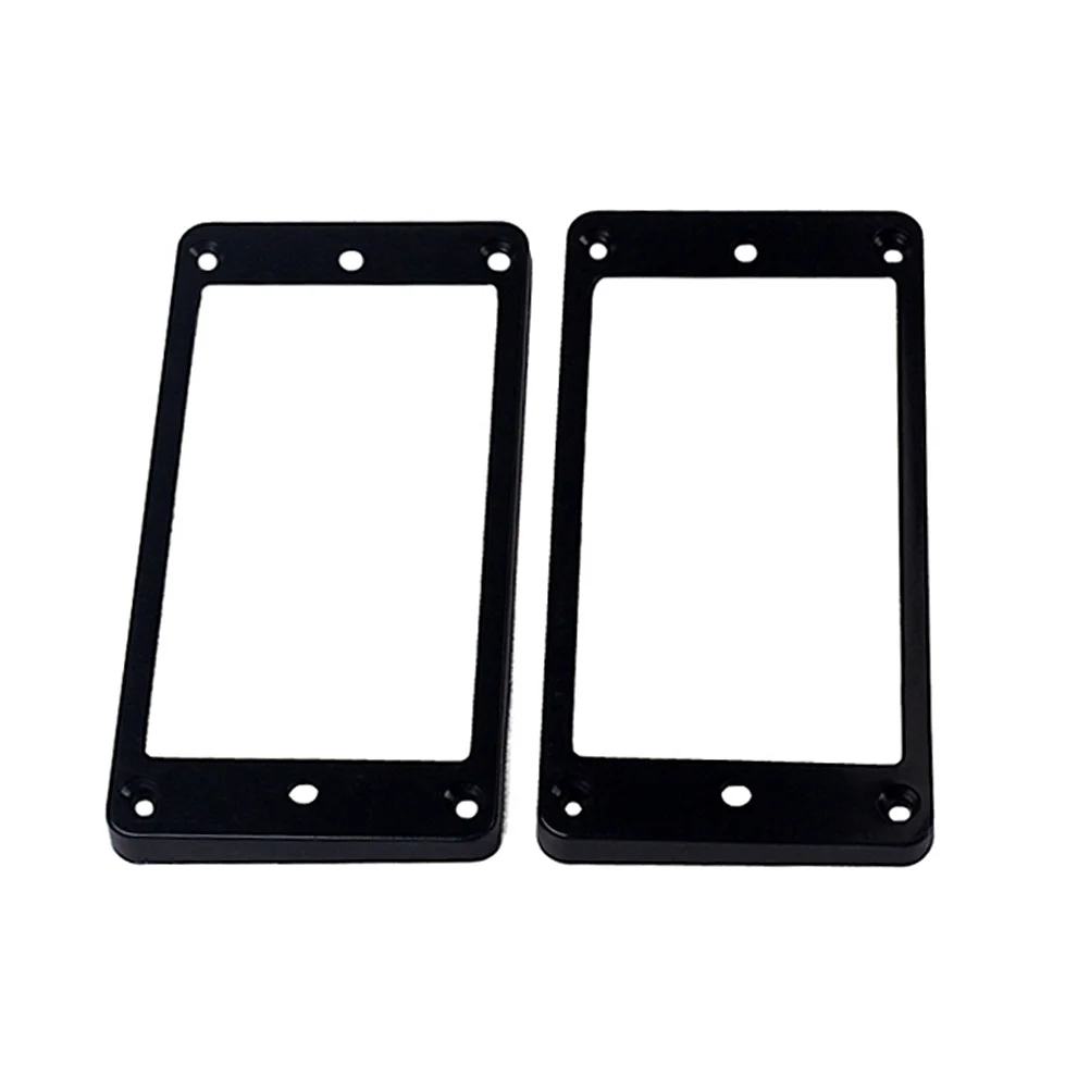 

2Pcs Flat Double Coil Pickup Ring Humbucker Frame Mounting Ring Black for Electric Guitar Replacement Durable Humbucker Frame