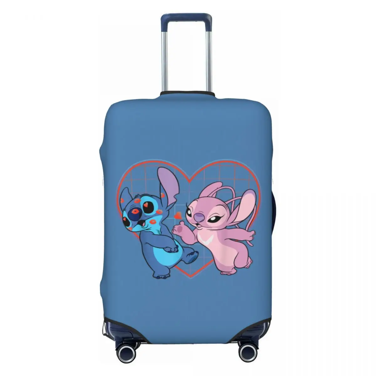 

Fashion Stitch Angel Heart Kisses Luggage Cover Protector Washable Cute Monster Travel Suitcase Covers