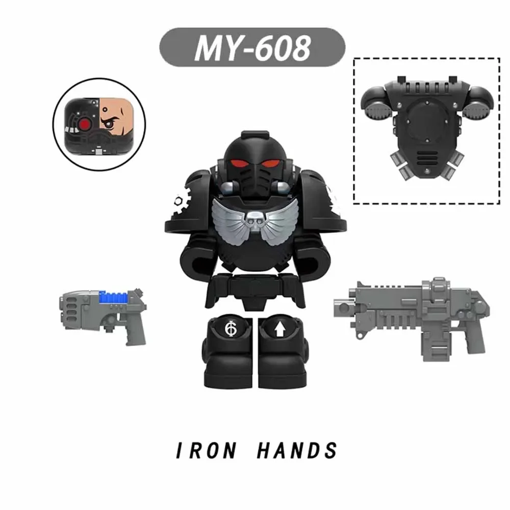 Fallout Games Bricks Space Wolves Marine Raven Guard Salamanders Iron Hands Mini Action Figure Model Toy Building Blocks Gifts