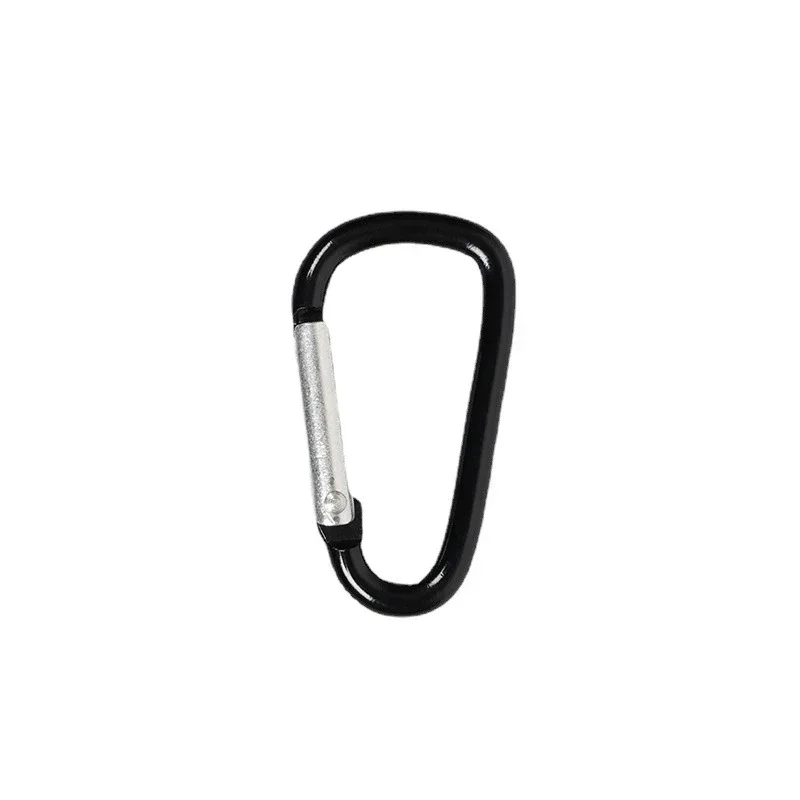 20 pieces black/silver black carabiners