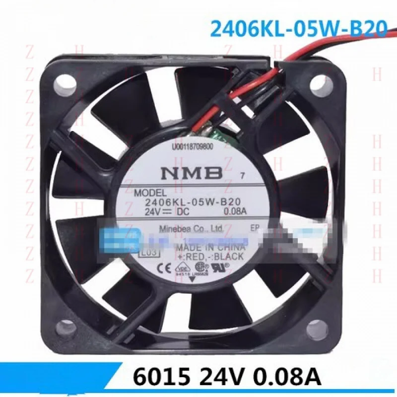 

XXZ для NMB 2406KL-05W-B20 6015 24 В 0,08 А 6 см 2-контактный двухшаровой инверторный охлаждающий вентилятор