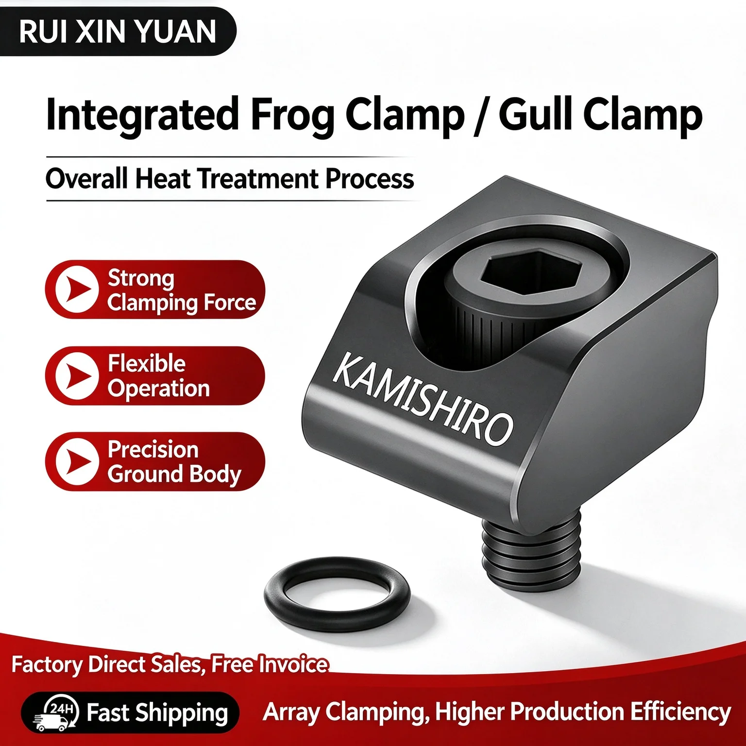 Seagull Clamp OK One-way Precision CNC Vise, Lathe Fixture, Frog Clamp, Self-centering Tooling for Machining Center