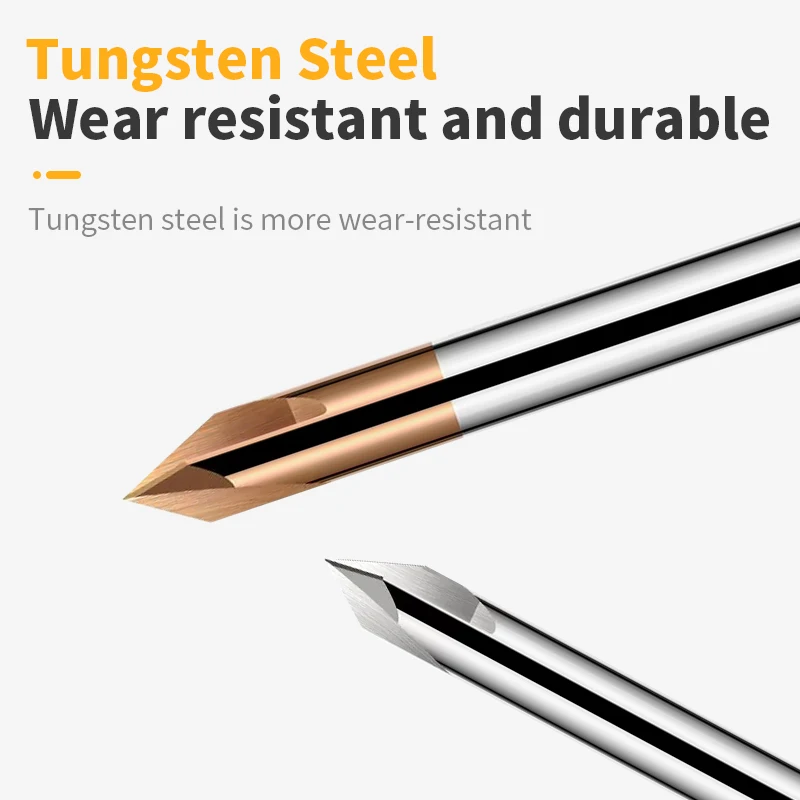 Frez trzpieniowy z węglika spiekanego Kerseo do fazowania, gratowania krawędzi, frez do rowków V, 60 90 120 stopni, 3 ostrza, frez do fazowania.