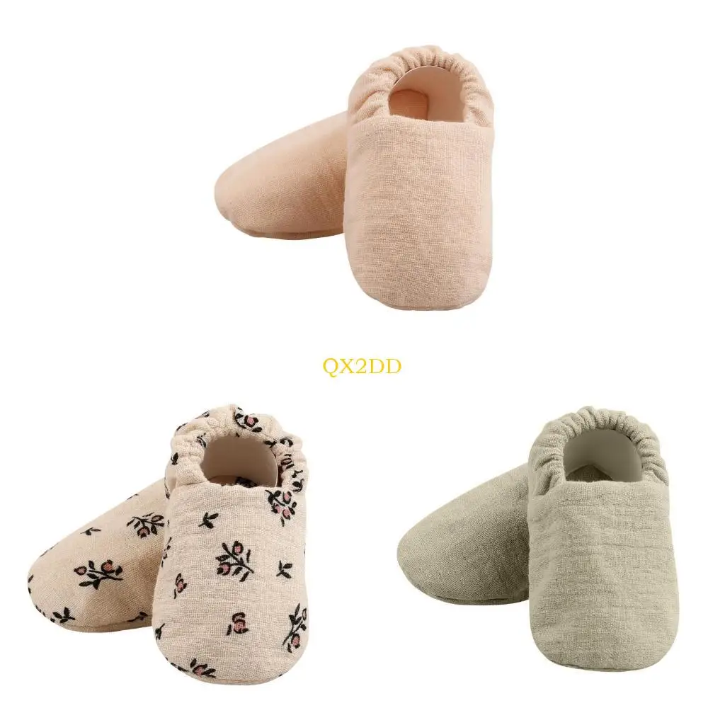 

QX2D Soft & Comfortable Infants Shoes Cotton Breathable Baby Booties Nonslip Cosy