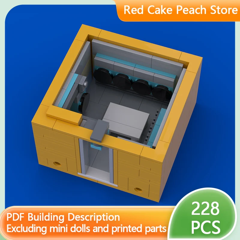 

Popular Game Model MOC Building Bricks Small Yellow Laundry Room Modular Technology Children Holiday Gifts Assemble Toys Suit